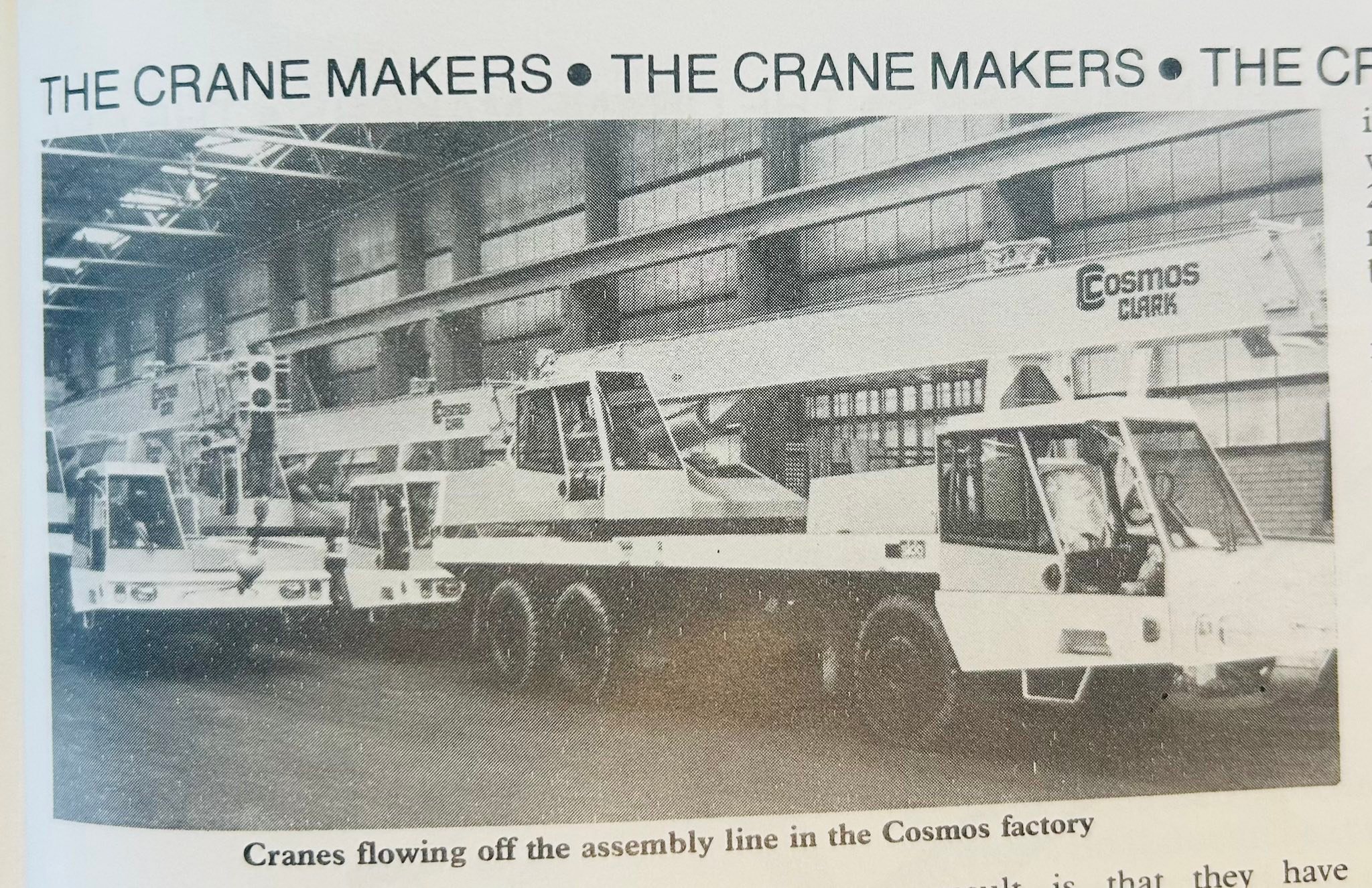 Cosmos Clark crane production in 1979