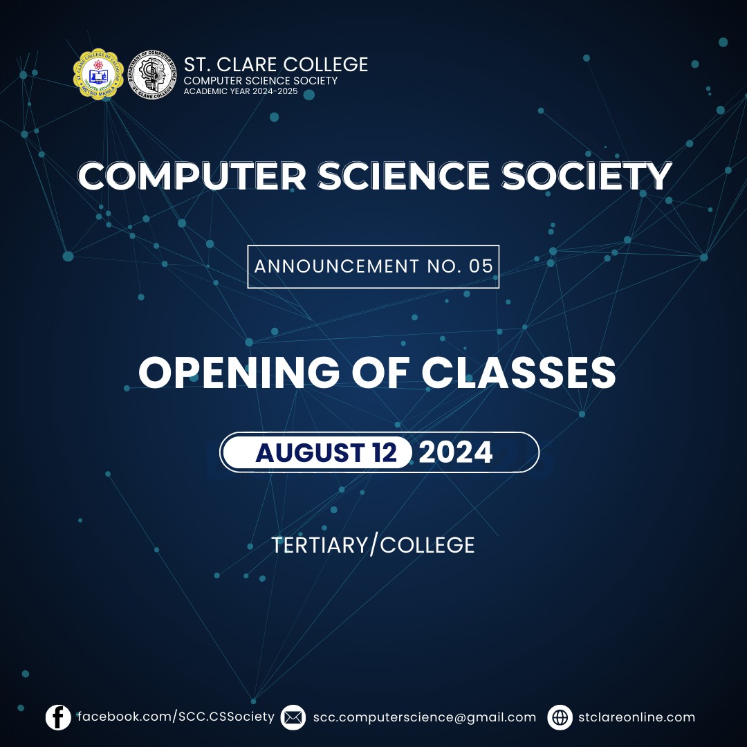SCC CSS Announcement No. 5... - SCC Computer Science Society | Facebook