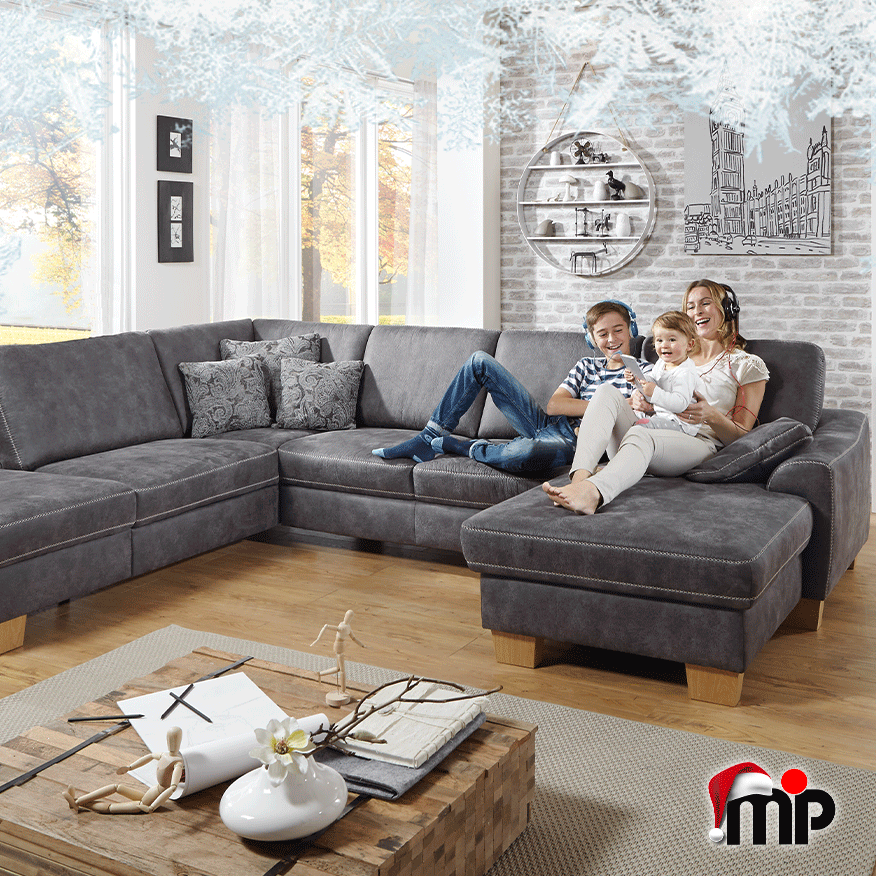 Multipolster - Dieses Sofa in trendiger Vintage-Optik mit rustikalem Charme setzt zugleich modische und edle Akzente. 🌹 Das gemütliche Ecksofa bietet viel Raum zum Sitzen, Kuscheln und Ausspannen