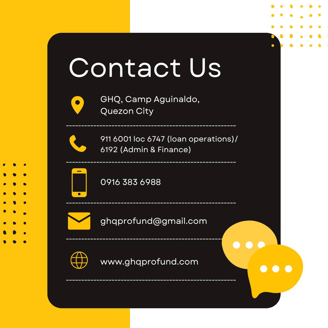 Provident - You may contact us at the following: Location: GHQ ...