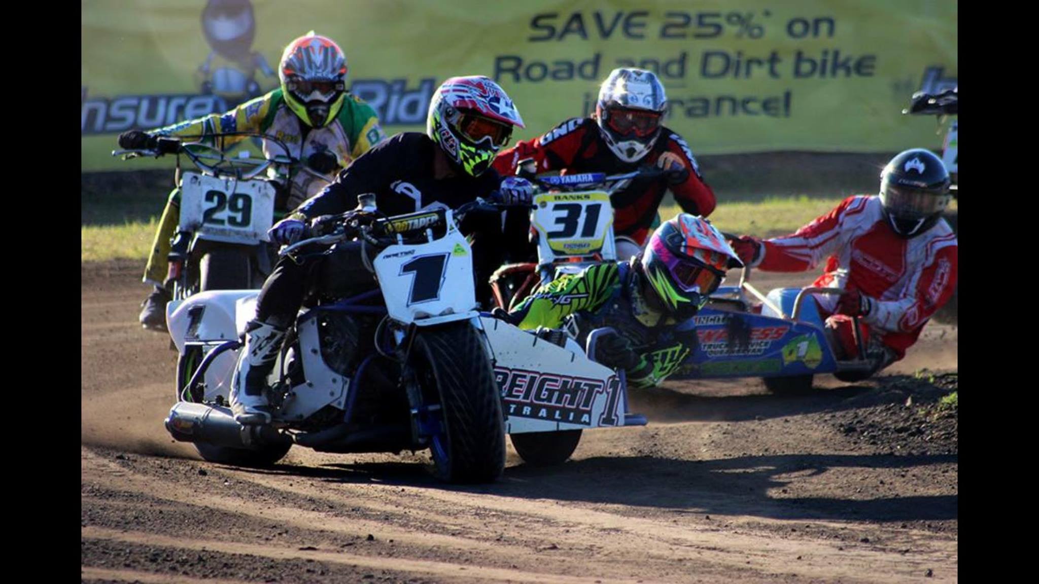Australian dirt track sidecar racing