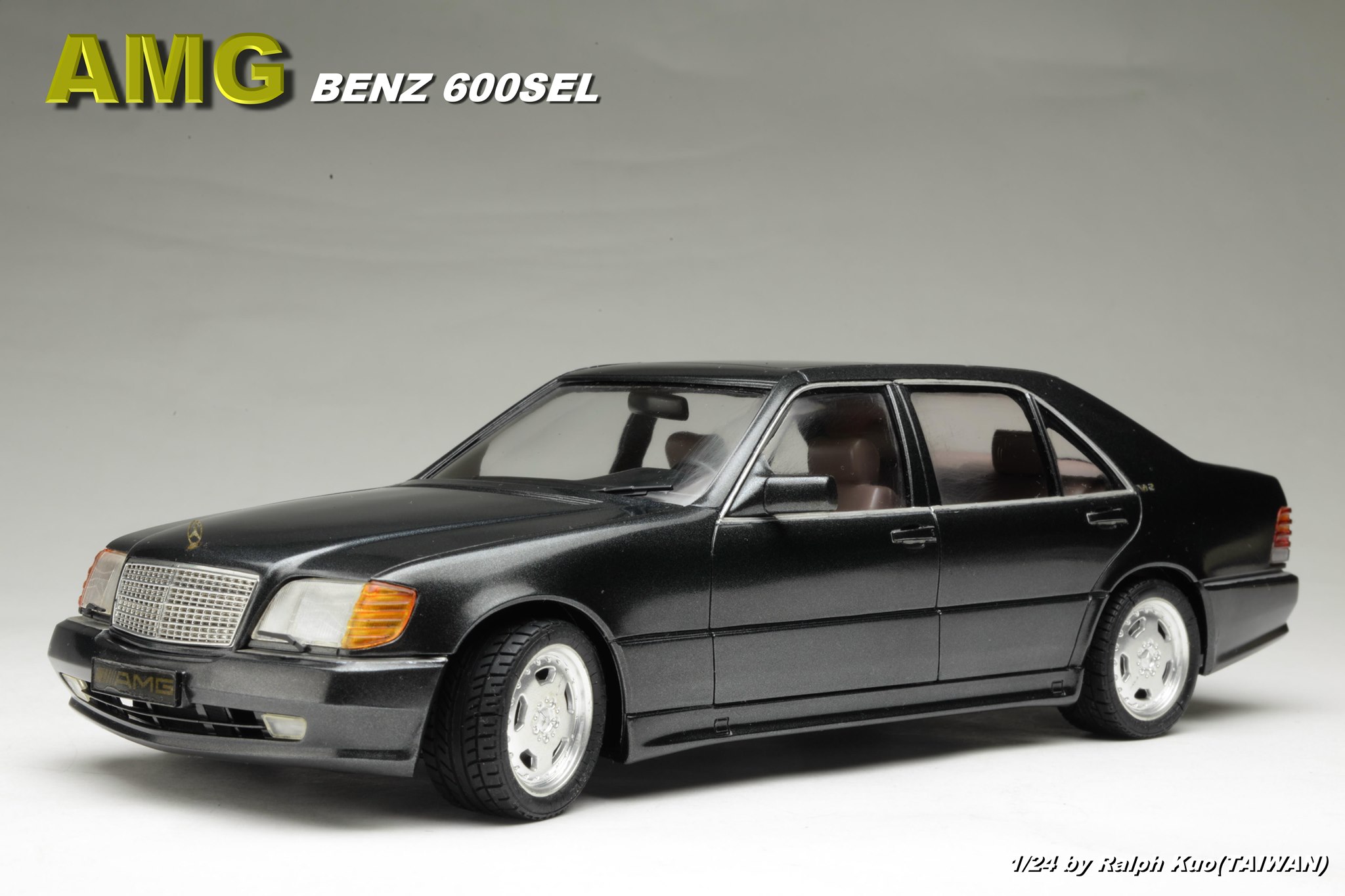 Restored Tamiya 1/24 AMG Benz 600SEL model car