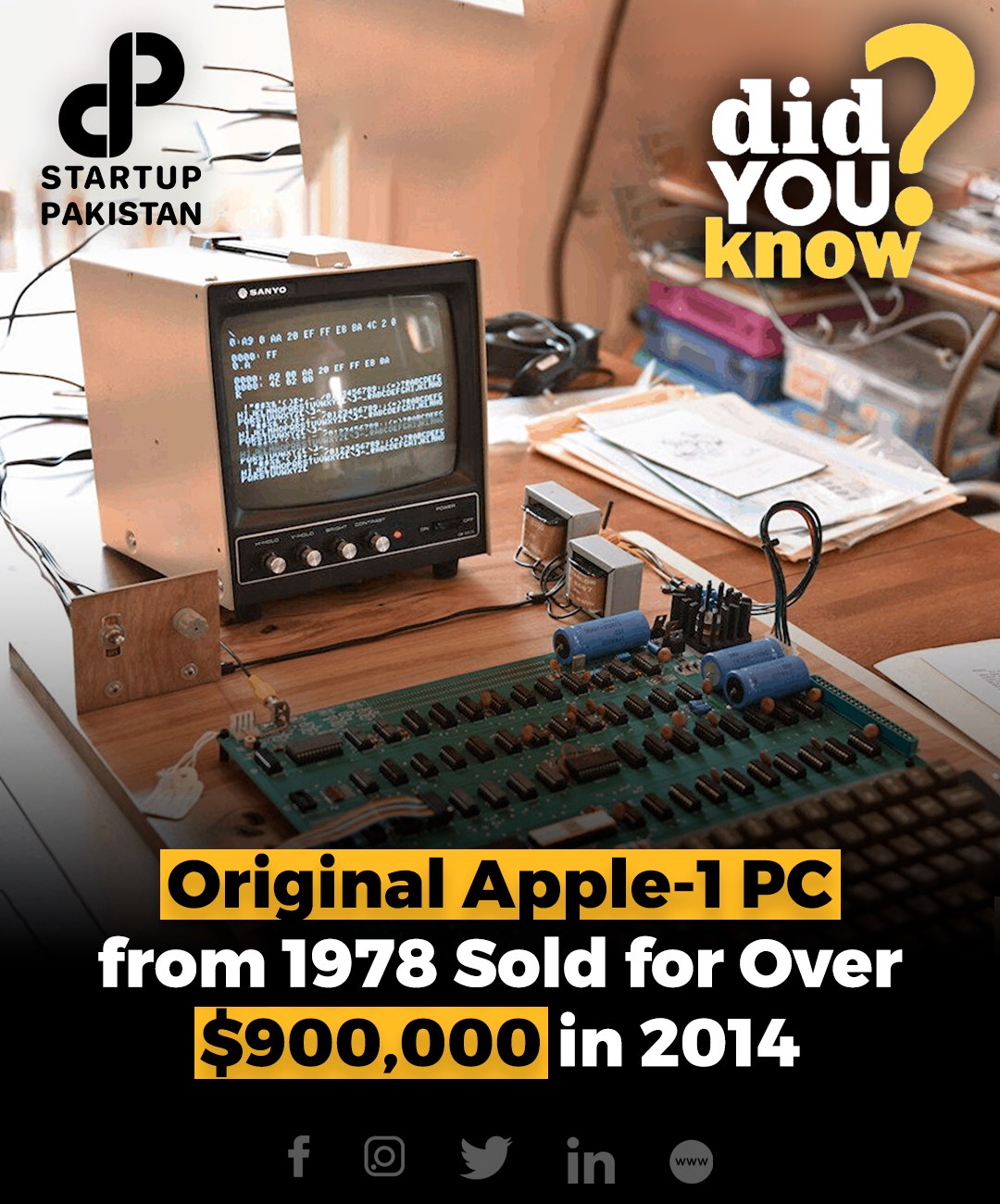 Rare 1976 Apple computer with wooden case