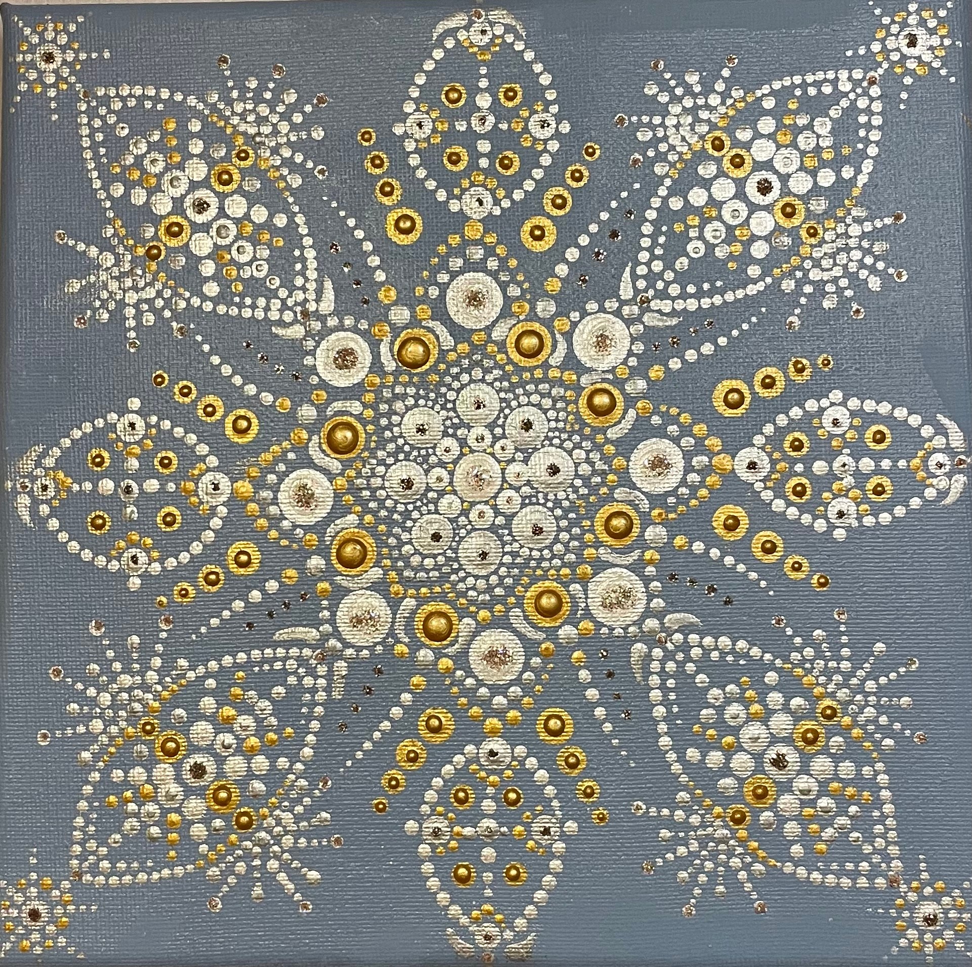 Dot Mandalas for Beginners | Just finished this snowflake for a wall ...