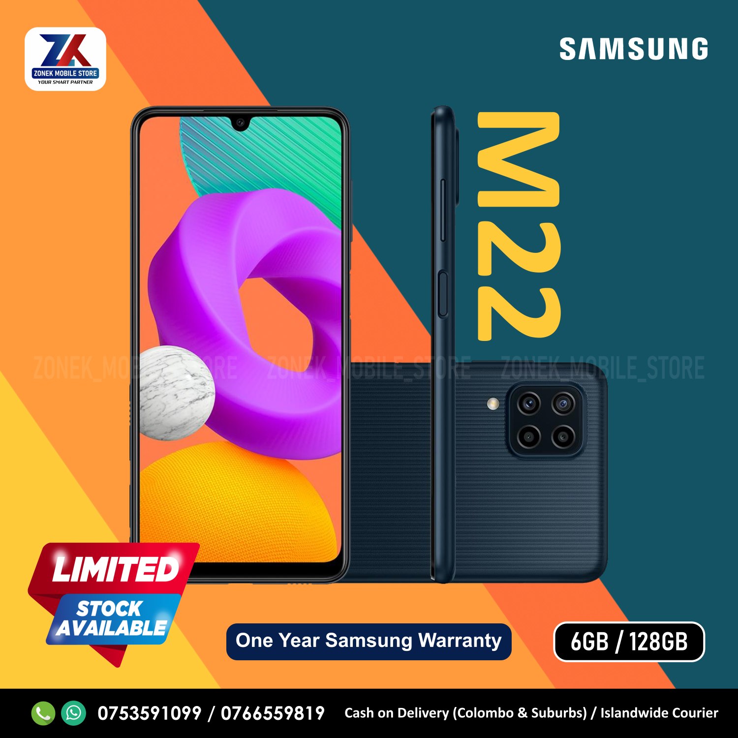 💥 The All New Samsung Galaxy M22 6GB... - Zonek Mobile Store | Facebook
