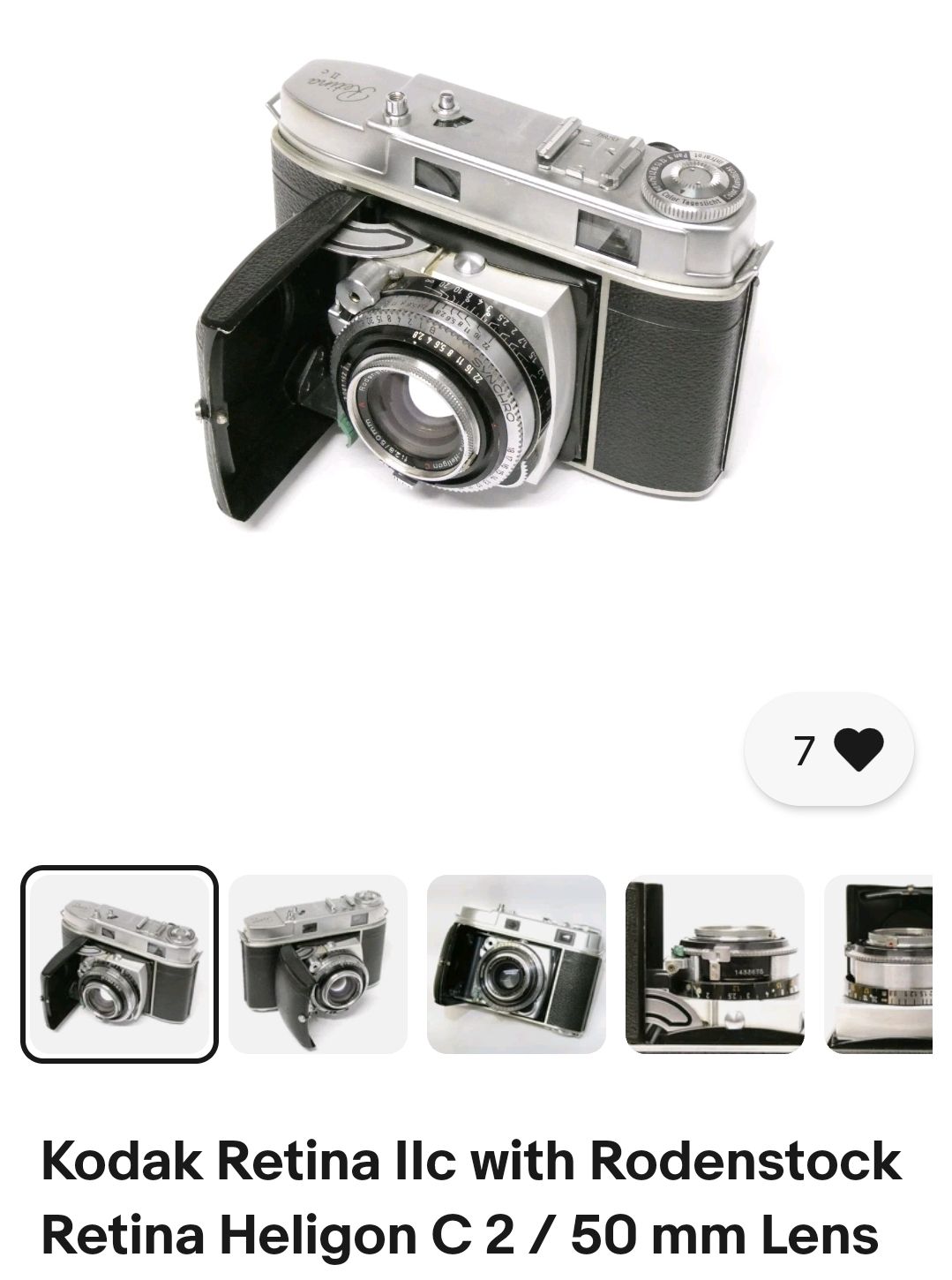 Kodak Retina IIc camera with Rodenstock lens review and feedback?