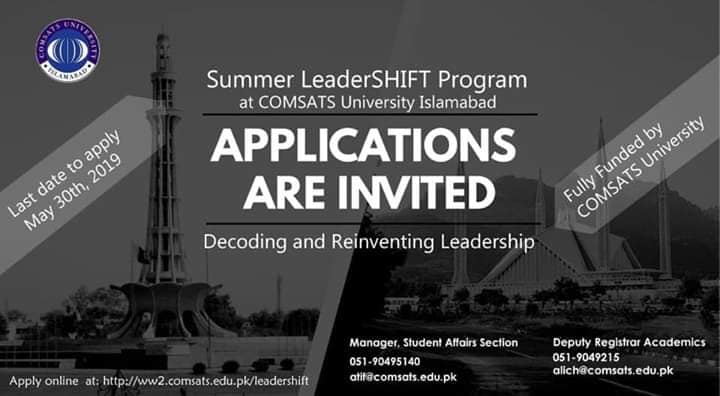 COMSATS University Islamabad launches its LeaderSHIFT program for the ...