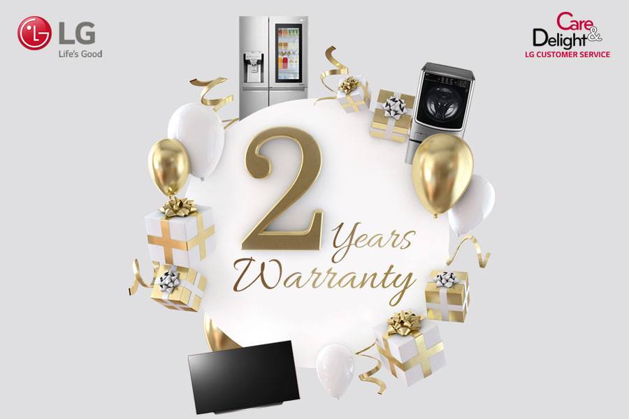 Enjoy 2-Year Warranty for Parts Service on select LGRefrigerator, LGWashingMachine, and LGTV models Register your recently bought LG Electronics or call our Customer Service Hotline to know more about its warranty