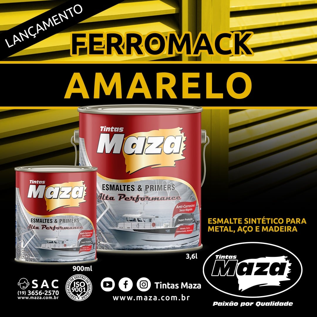 Tintas Maza - 🟡🟡🟡 LANÇAMENTO COR NOVA 🟡🟡🟡 FERROMACK,... | Facebook