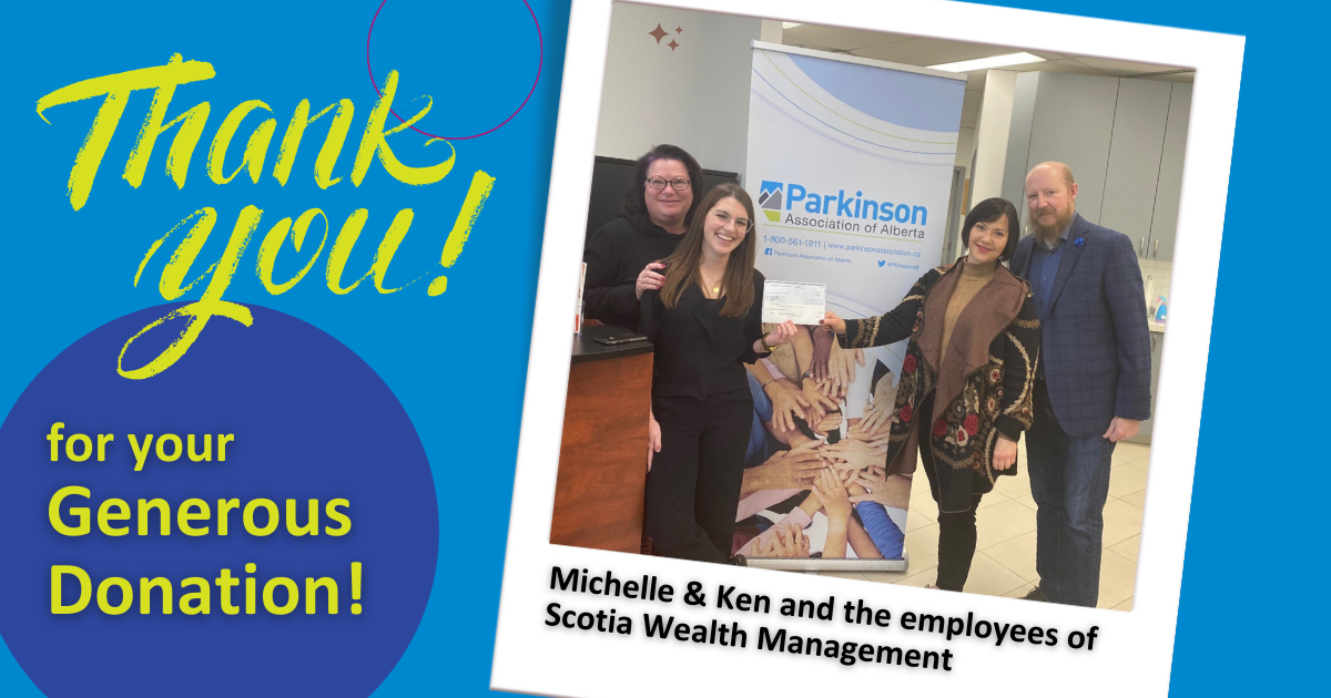 Thank you to Ken Papp... - Parkinson Association of Alberta | Facebook