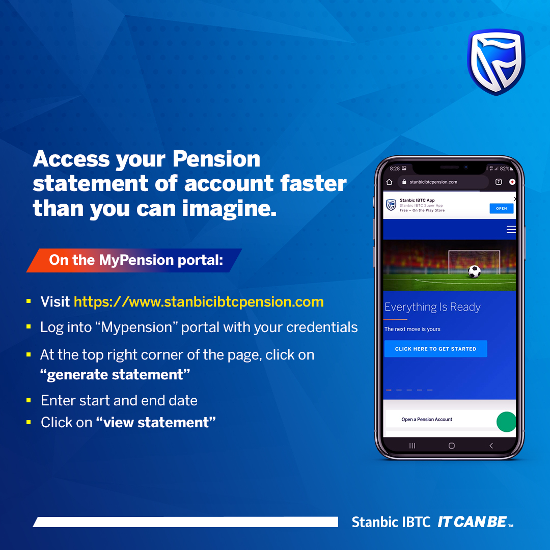 Stanbic - For easy access to your pension statement of account, use ...