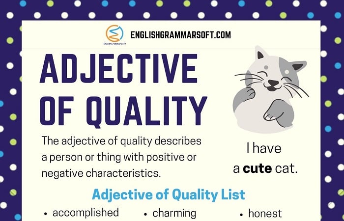 English Grammar Soft - Adjective of Quality (List, 35 Examples ...