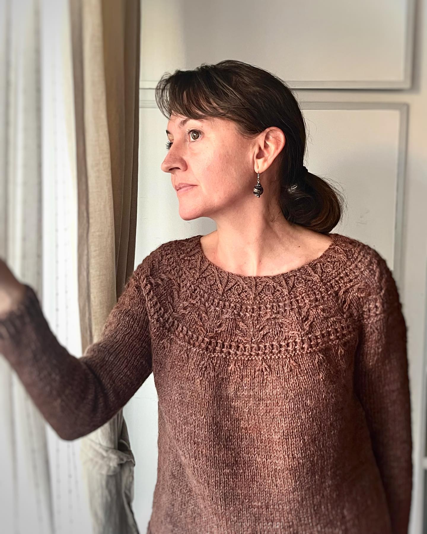 Ouroboros yoked sweater knitting pattern
