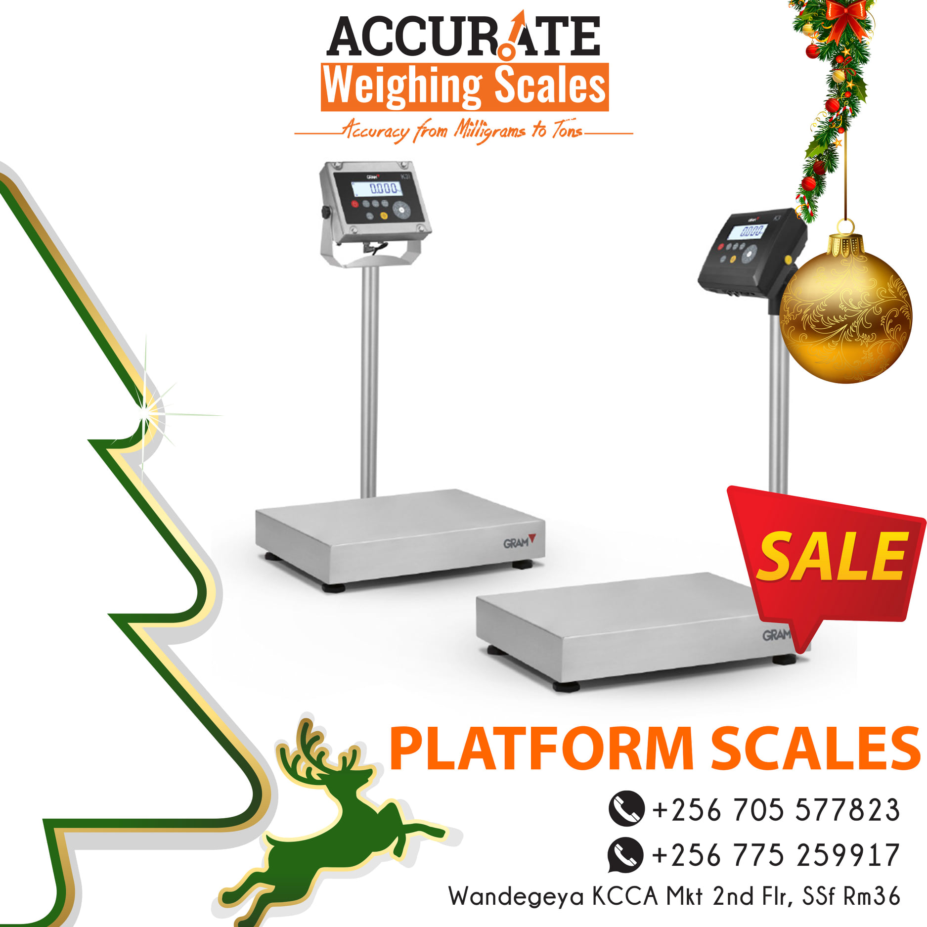 Light duty platform weighing scales that are of quality assurance +256 ...