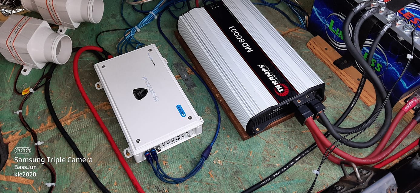Rockville ATOM P20 1600w 4-Channel Bluetooth Car Amplifier w/ Volt