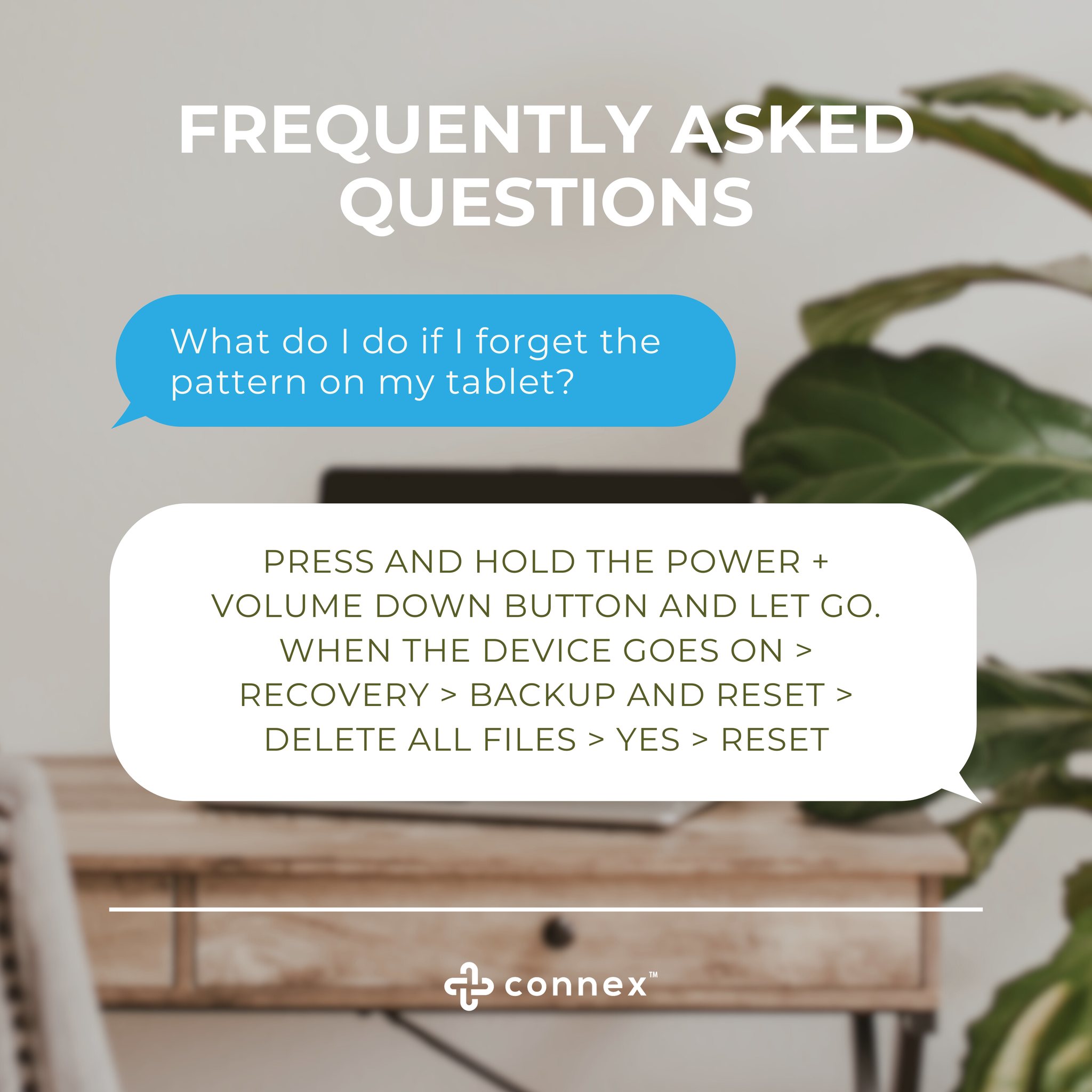 Connex Devices - Pattern trouble? Reset your Connex tablet... | Facebook