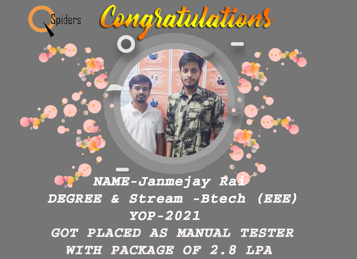 Congratulations Janmejay Rai Got... - QSpiders Delhi NCR | Facebook