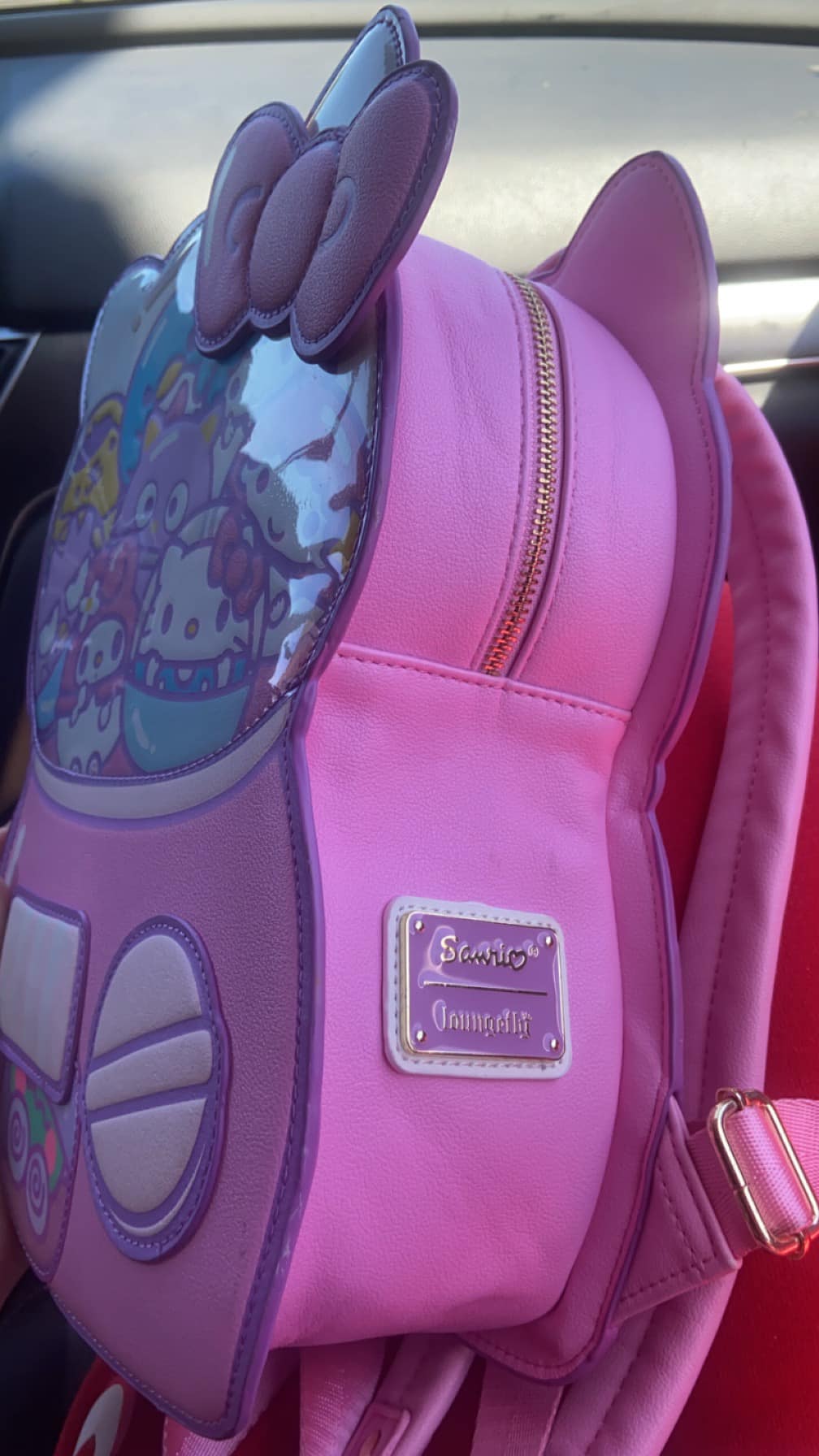 hello kitty and friends gumball machine mini backpack for Girls - 10 Faux Leather Hello Kitty with Front Pocket Plus Bottle | HK Small School Bag Bundle This Hello Kitty mini backpack is officially licensed Hello Kitty merch by Loungefly and features a super cute design Hello Kitty And Friends Magic