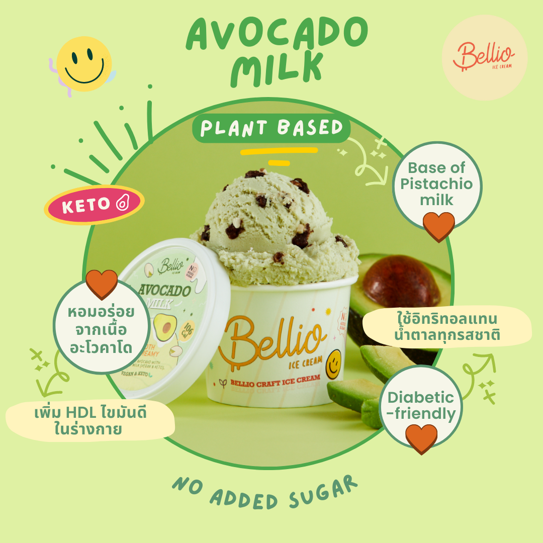 Bellio.Bkk - อีกหนึ่งรสชาติแนะนำของ Bellio 🥰 AVOCADO... | Facebook