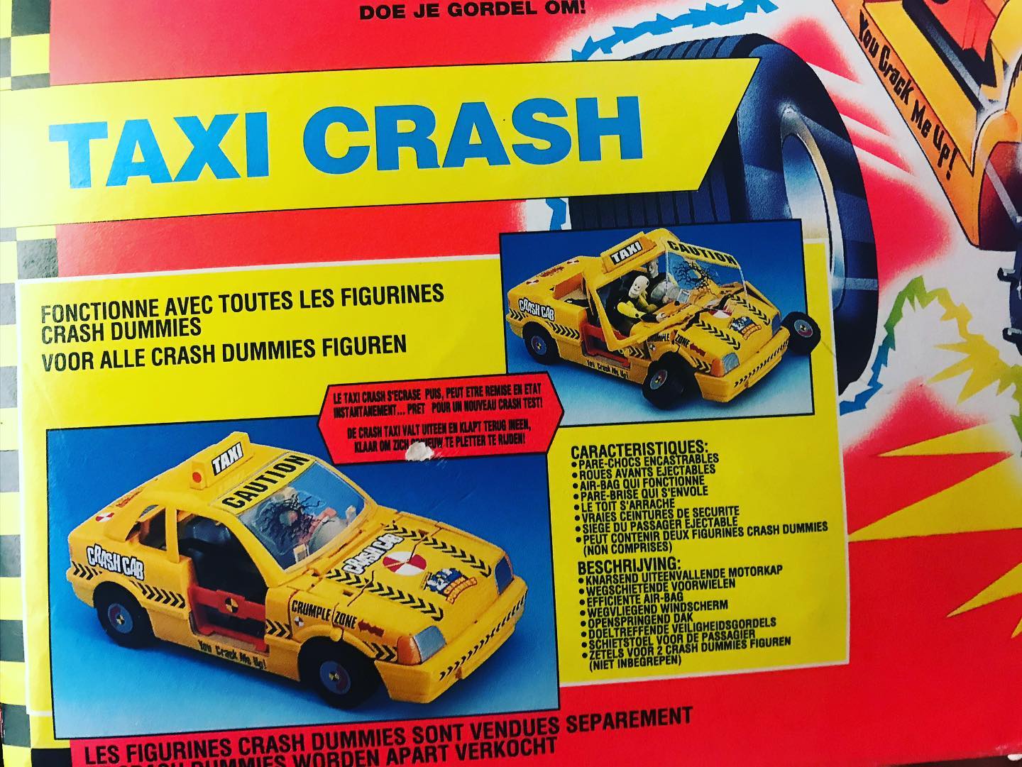 Vintage Crash Dummies taxi found at flea market