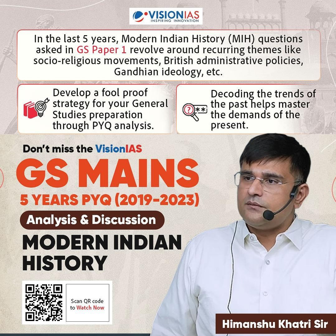 Vision IAS - In the last 5 years, Modern Indian History ( MIH ...