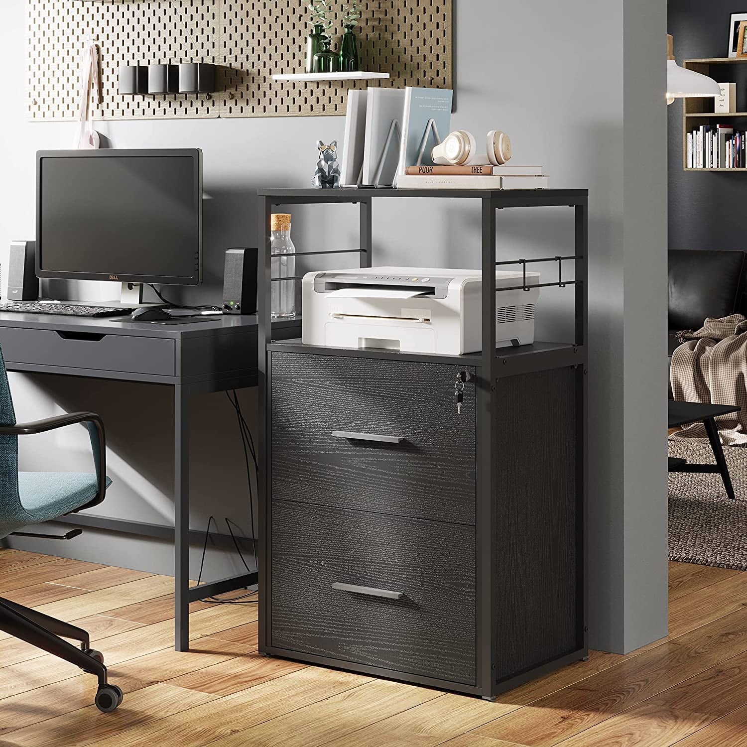 Wlive Store - 📑DEVAISE Lateral File Cabinet with Shelf fits for home ...