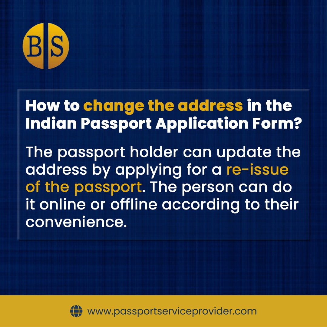 BABA Services - How to change the address in the Indian...