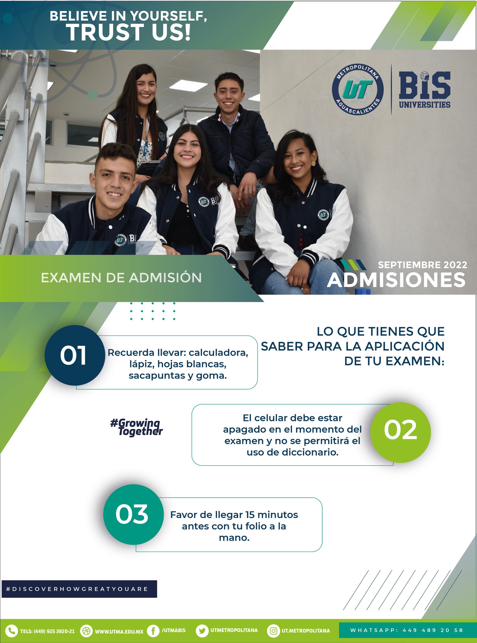 Nuestro próximo examen de admisión ya se acerca, esto es todo lo que ...