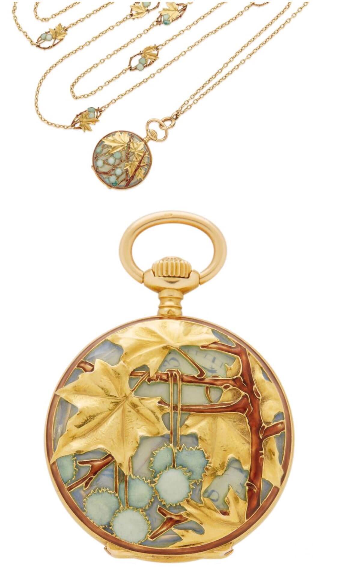 Broche Ancienne En Plaqué Or 18k - Style Art Déco / Art Nouveau, Ornée D'une Pierre