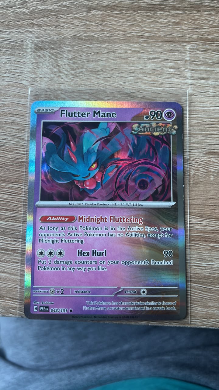 flutter mane pokemon card value - 078 - Trick or Trade 2024 - Cosmos Holo Hex Hurl Put 2 damage counters on your opponents Benched Pokemon in any way you like What is the value of