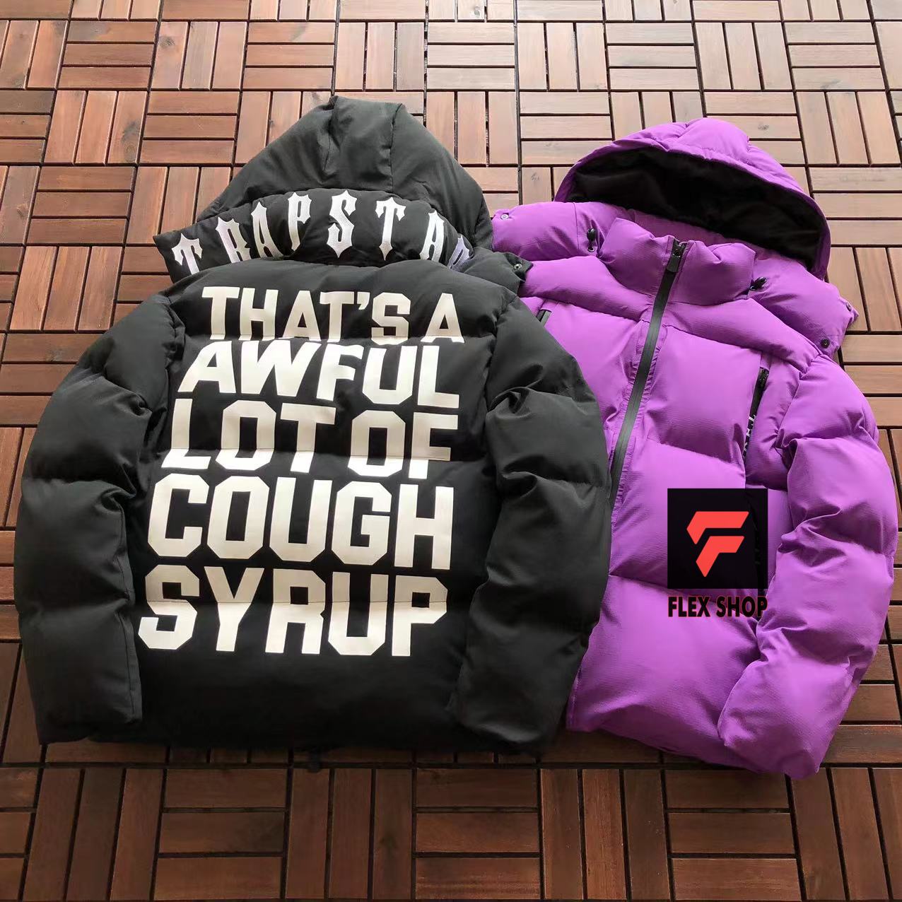 ? Trapstar x Awful lot of Cough Syrup Irongate collar puffer 