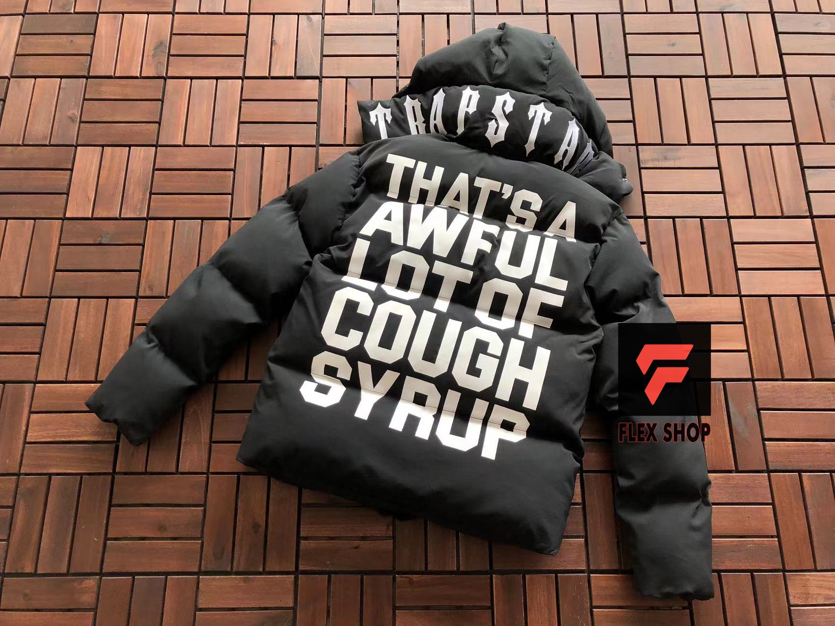 ? Trapstar x Awful lot of Cough Syrup Irongate collar puffer 