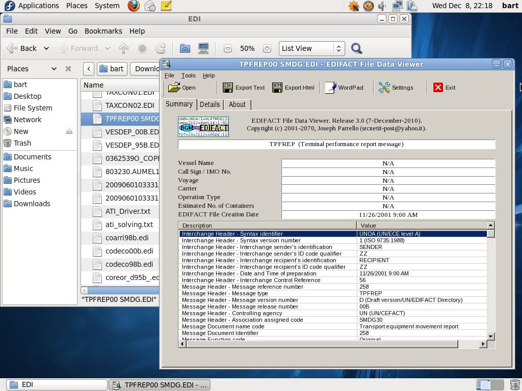 Edifact File Data Viewer