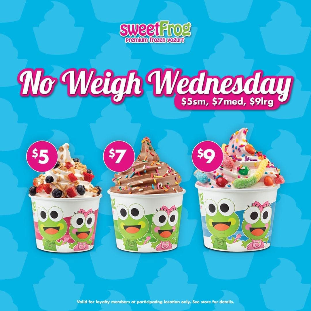 Sweet Frog's $6, $8, $10 'No Weigh' day deal | Tallahassee, FL