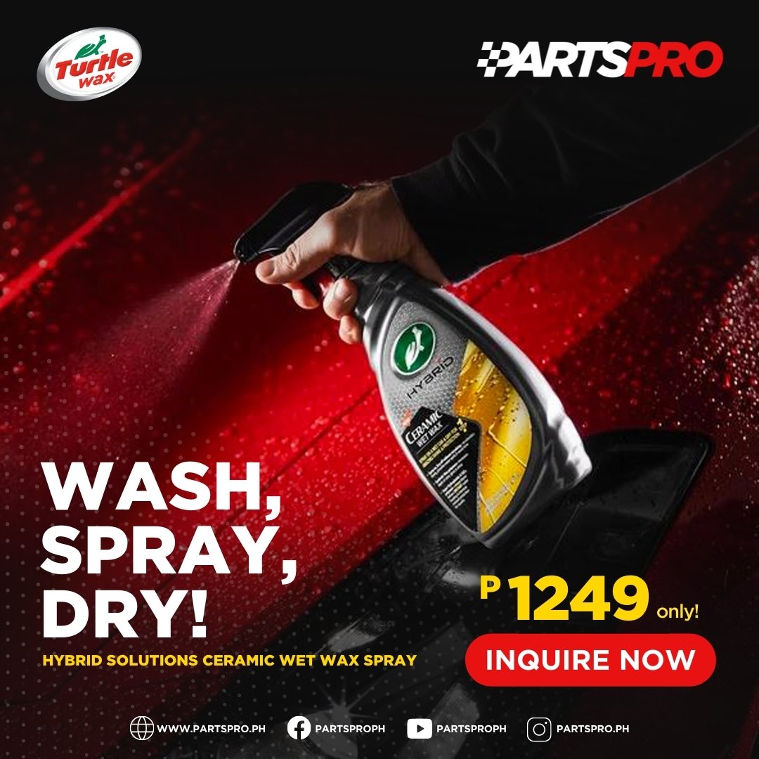 Ceramic wet wax hybrid turtle wax ceramic spray TURTLE WAX HYBRID SOLUTIONS CERAMIC WET WAX SPRAY P1,249 only Just wash your car, spray on the Wet Wax and dry Super-hydrophobic SiO2 polymers deliver instant water-repelling