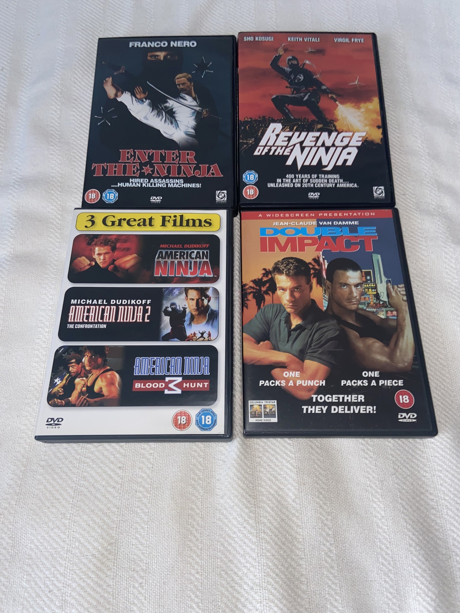 Martial Arts Ninja Region 2 DVDs.