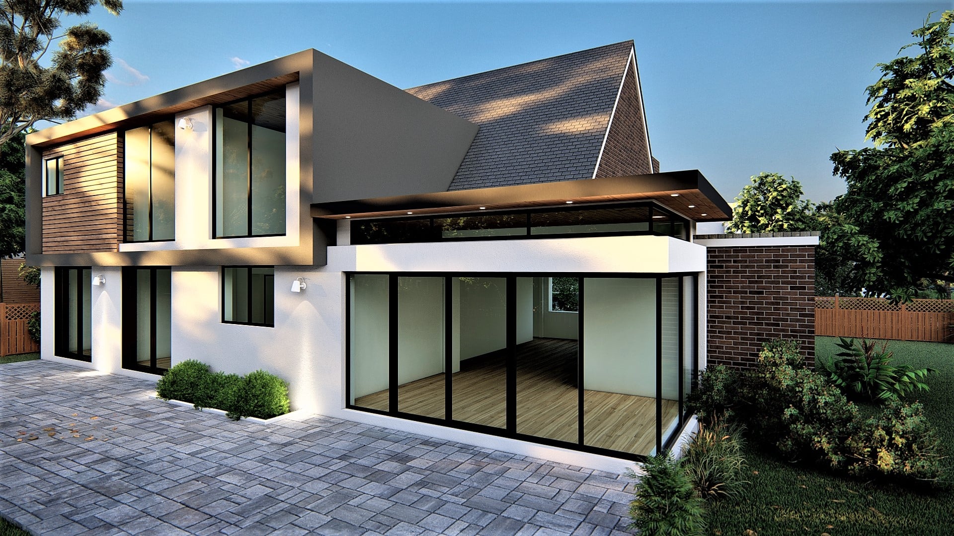 The addition of a highly contemporary double-storey extension to the ...
