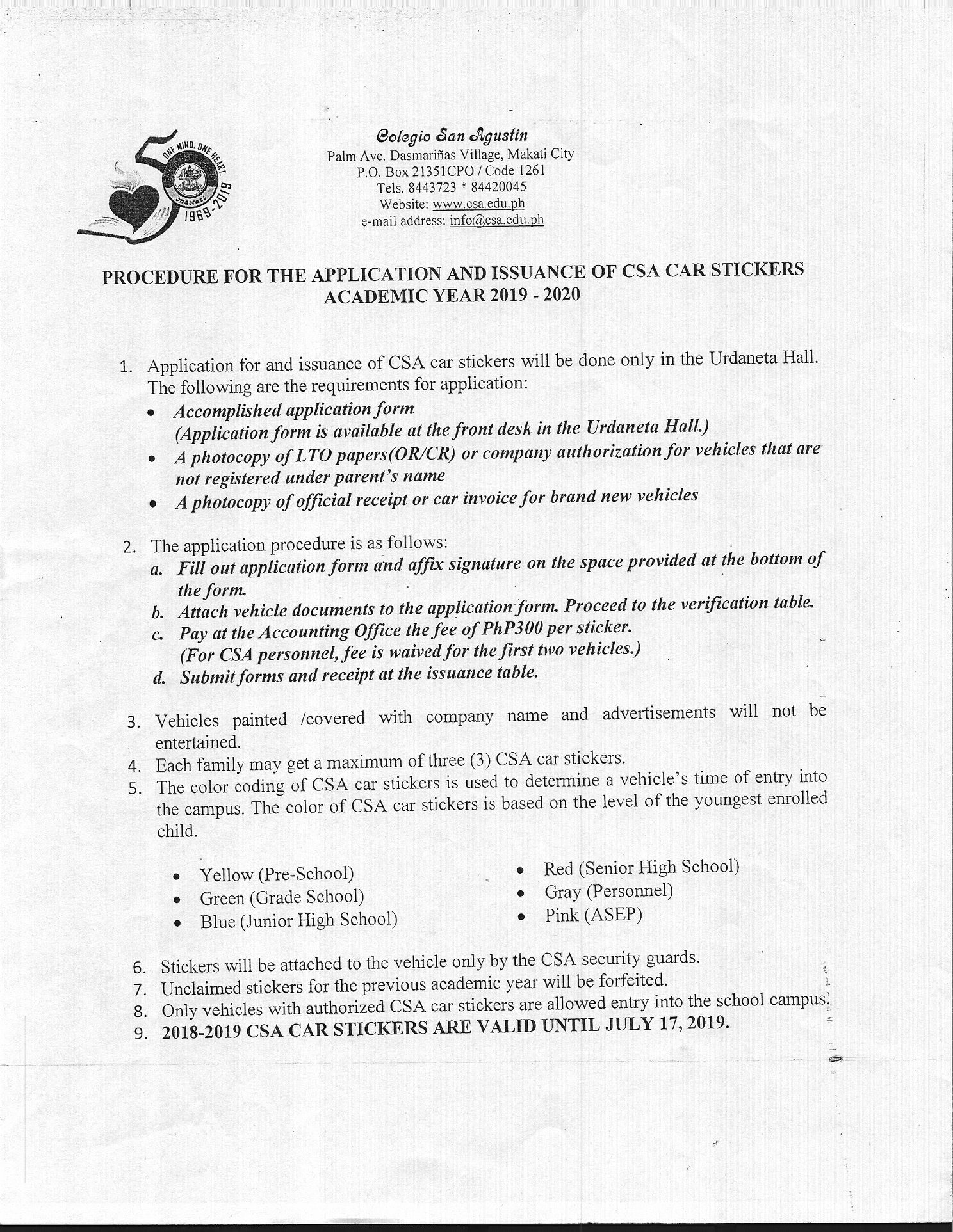 Colegio - ATTENTION: PARENTS AND GUARDIANS Please be informed that the ...