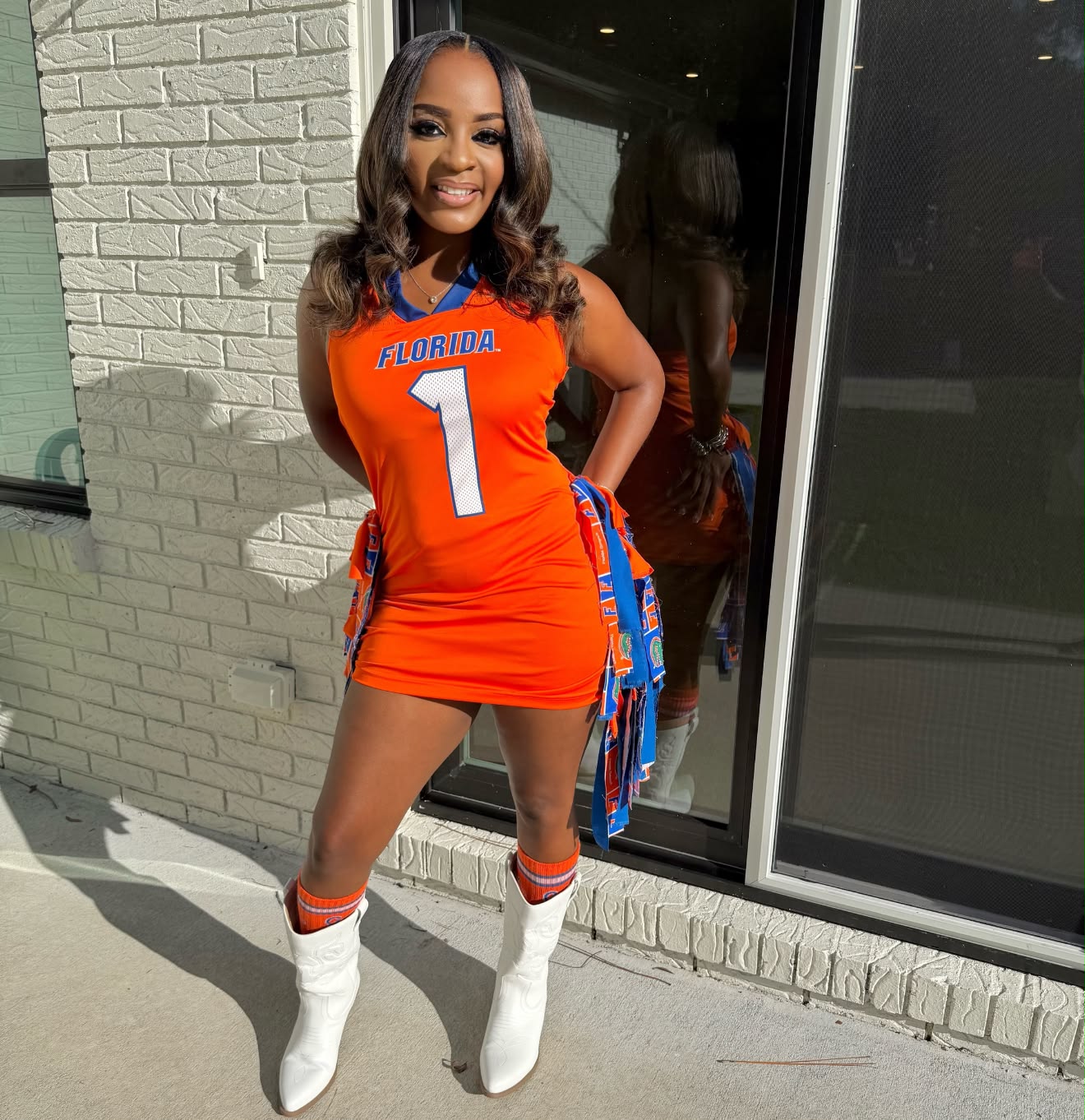 Gator boo 🐊💙🧡 Dress: By me boo😌☺️