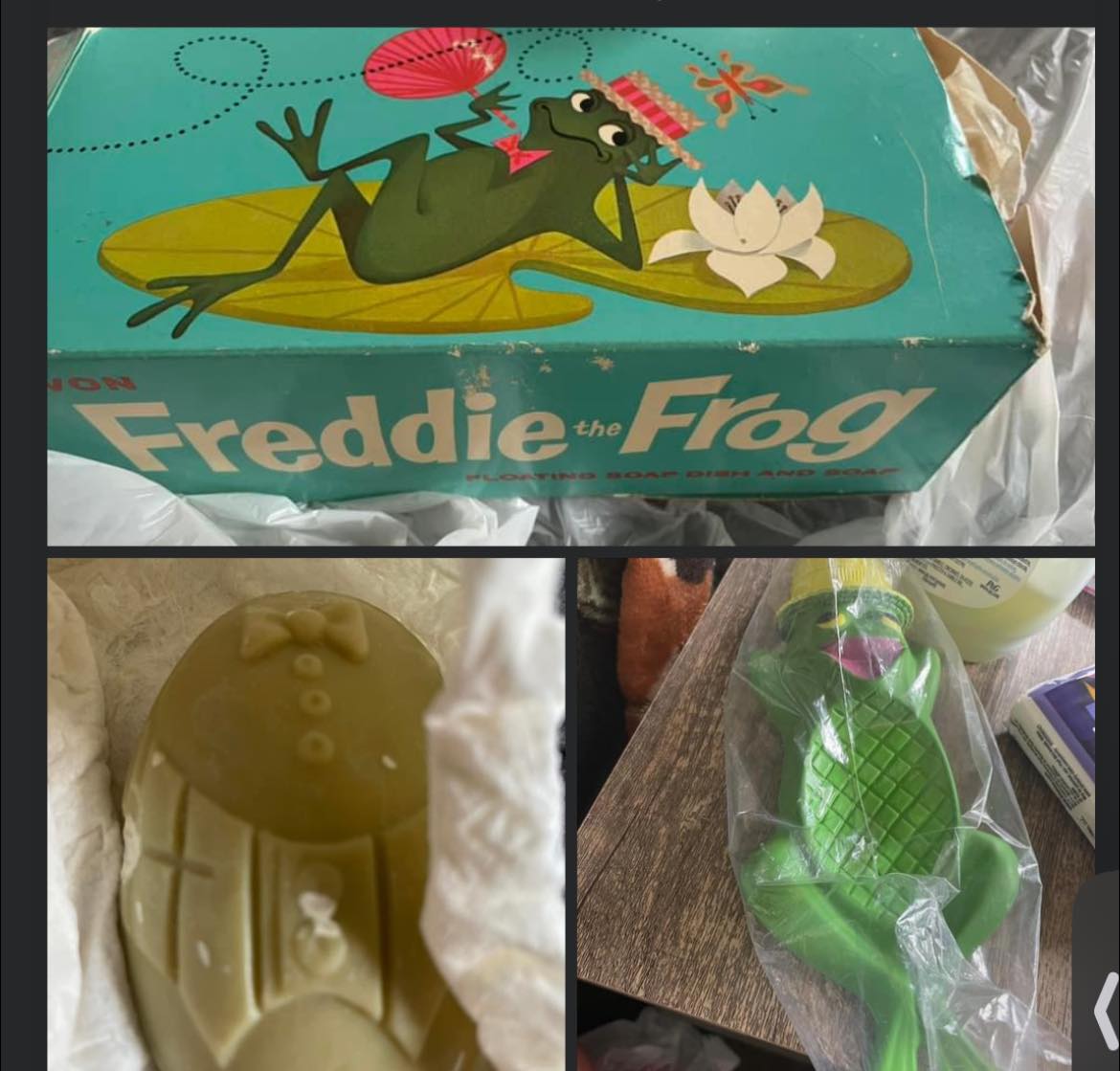 Christmas frog found in antique store with voice box