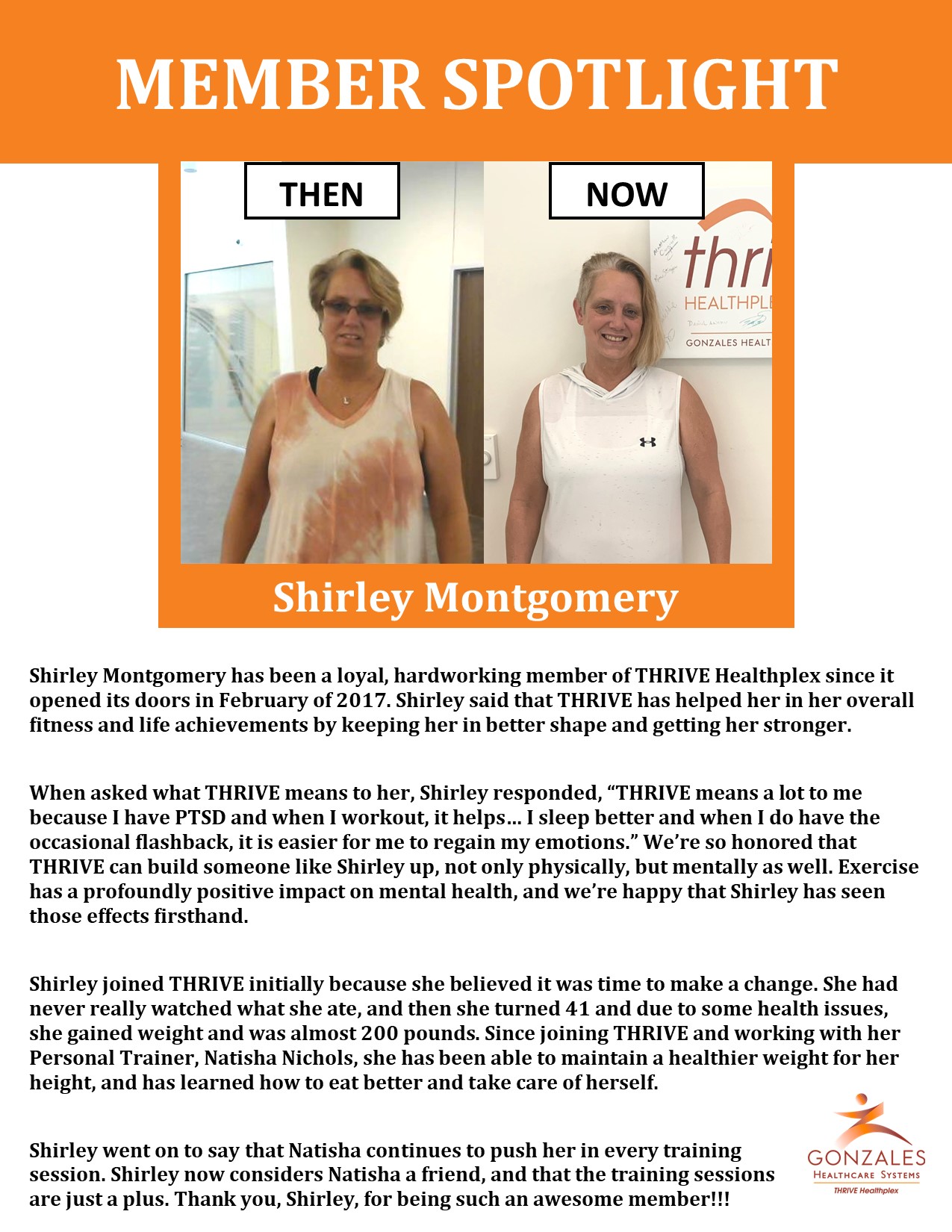 The first Member Spotlight of 2022... - THRIVE Healthplex
