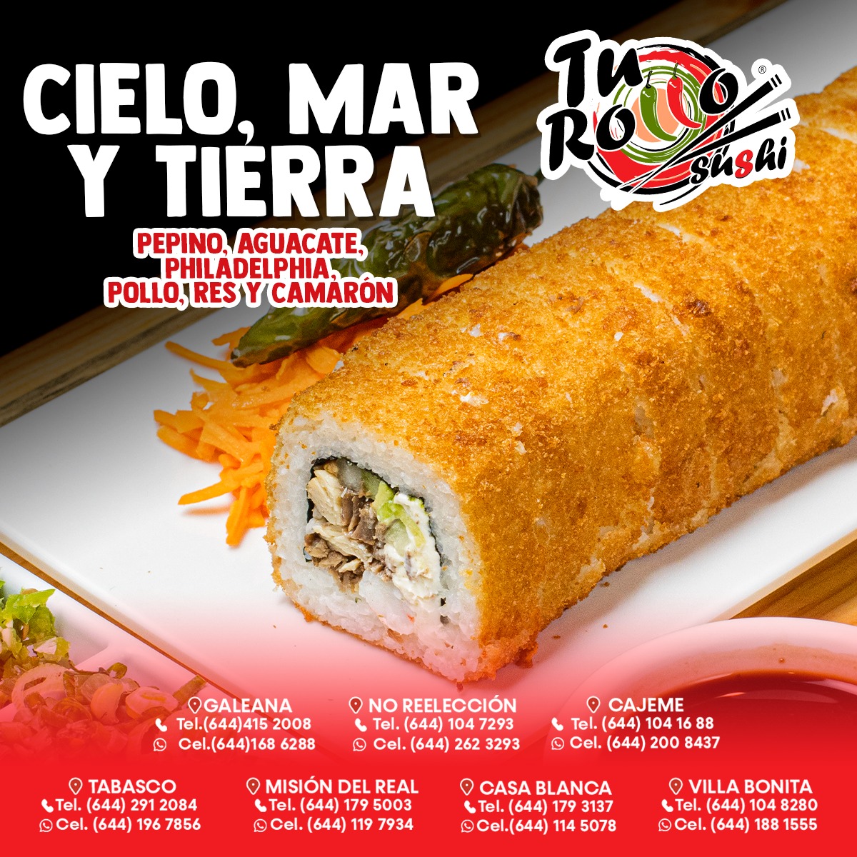 Tu Rollo Sushi - ¡Nuestro famoso CIELO, MAR Y TIERRA!...