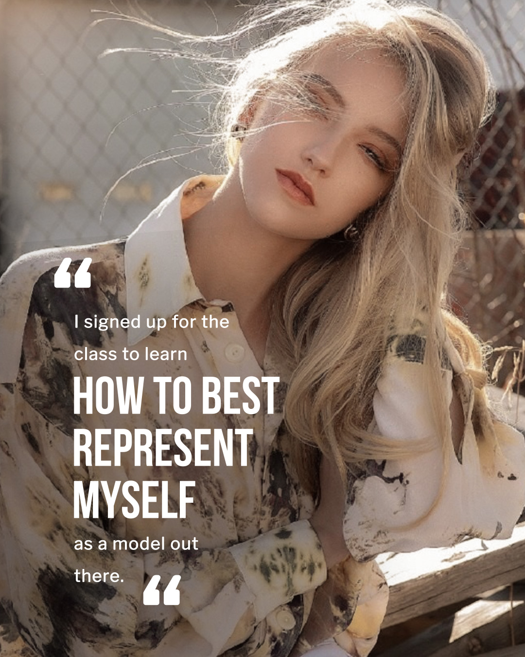 Modellè Academy - The best person to represent yourself is you. Let ...