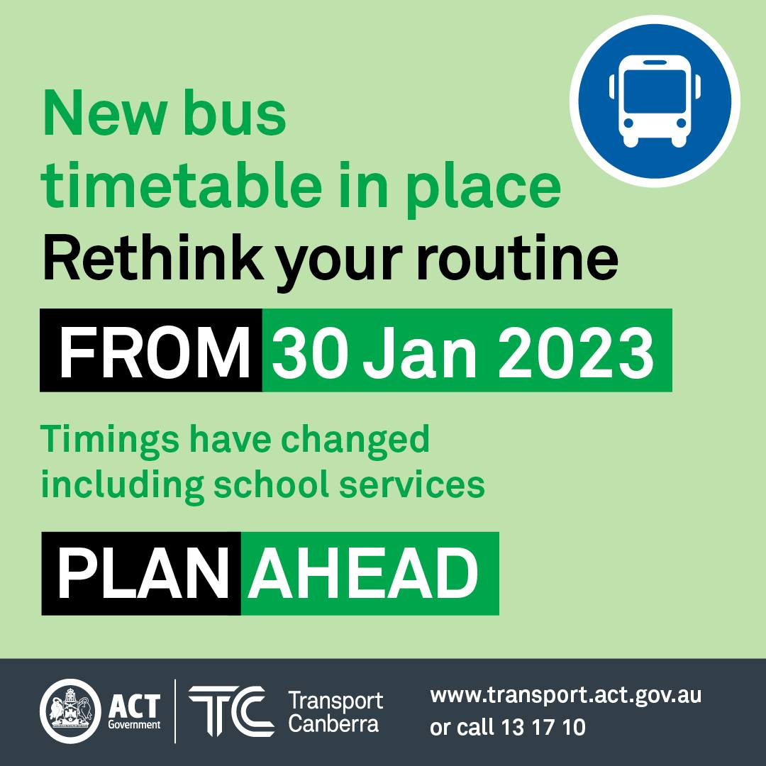 Changes to the bus network and... - Transport Canberra | Facebook