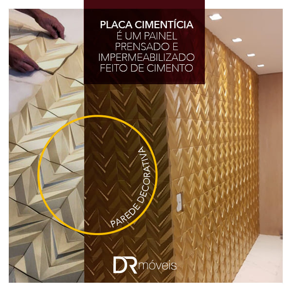 DR Móveis - Placas Cimentícias, trata-se de um revestimento discreto ...