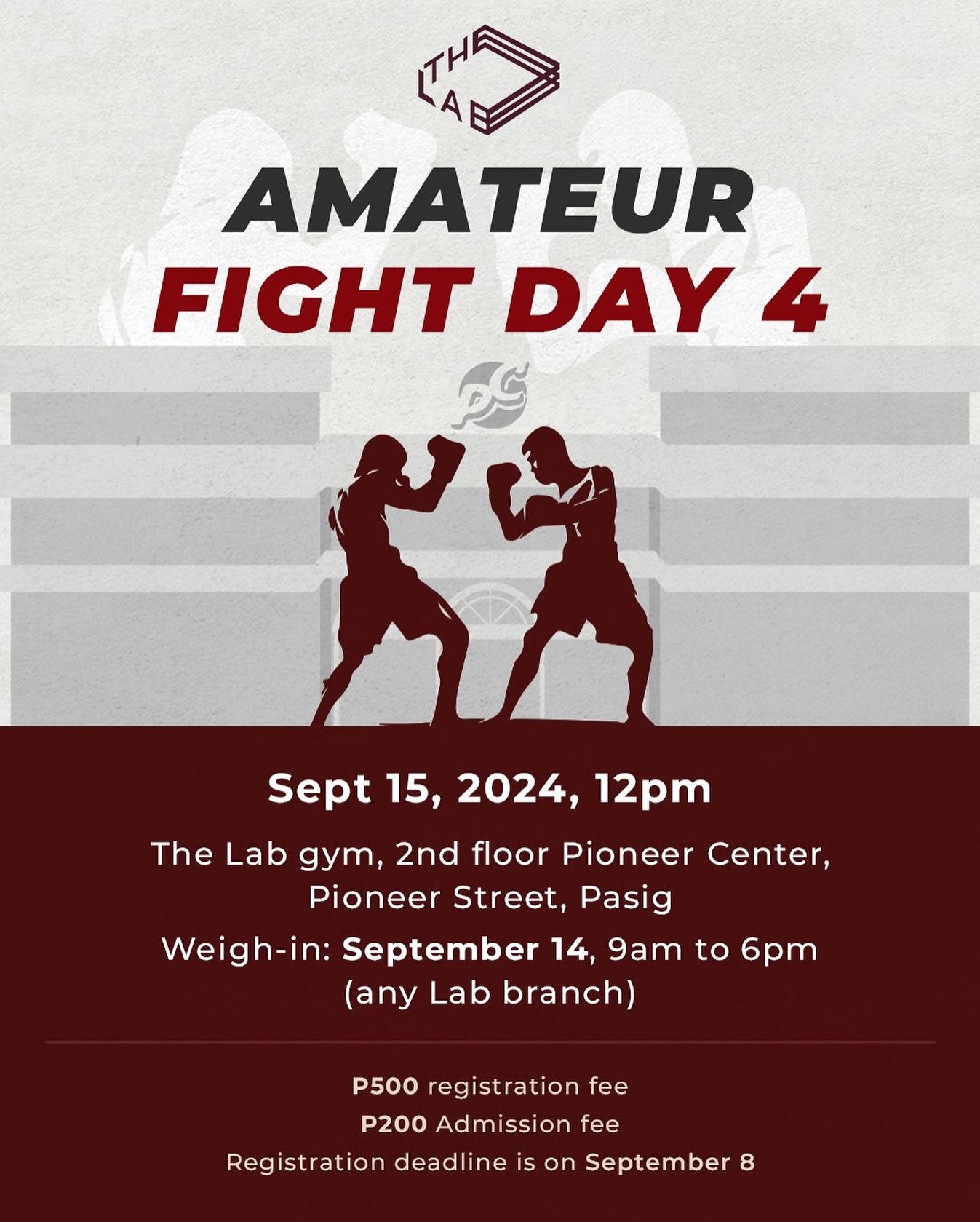THE LAB AMATEUR... - The Lab : Boxing . Muay Thai . Jiu-jitsu