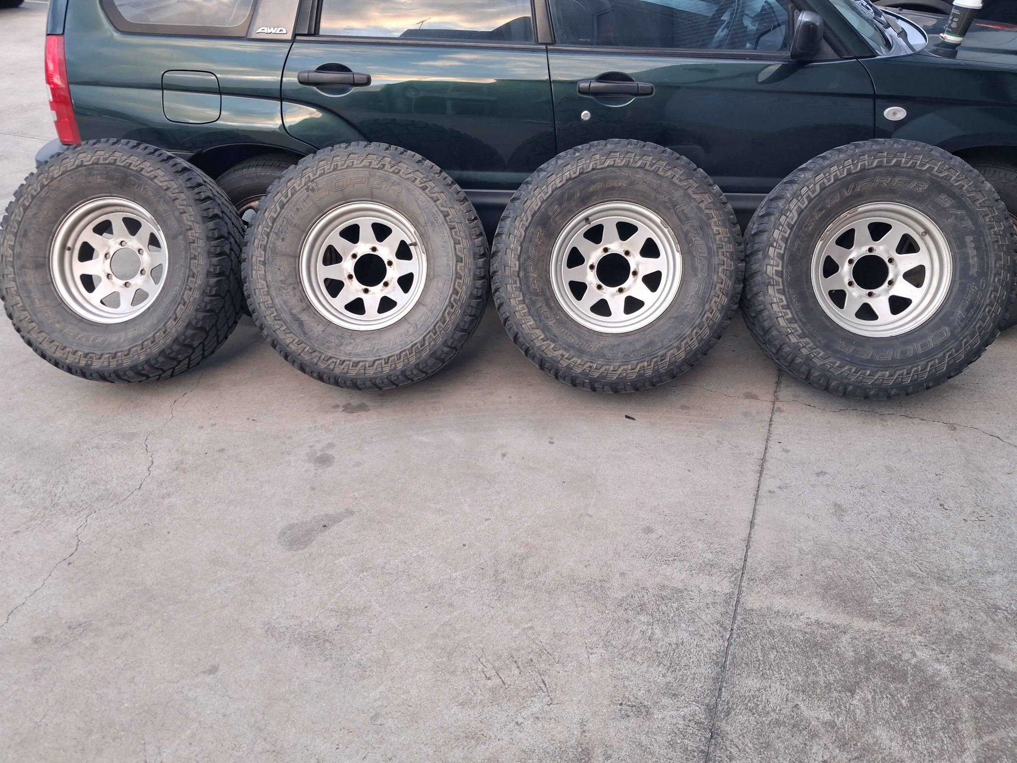 MELBOURNE CAR SALES | 33×12.50r15lt steel rims and tyres with 80% tread ...
