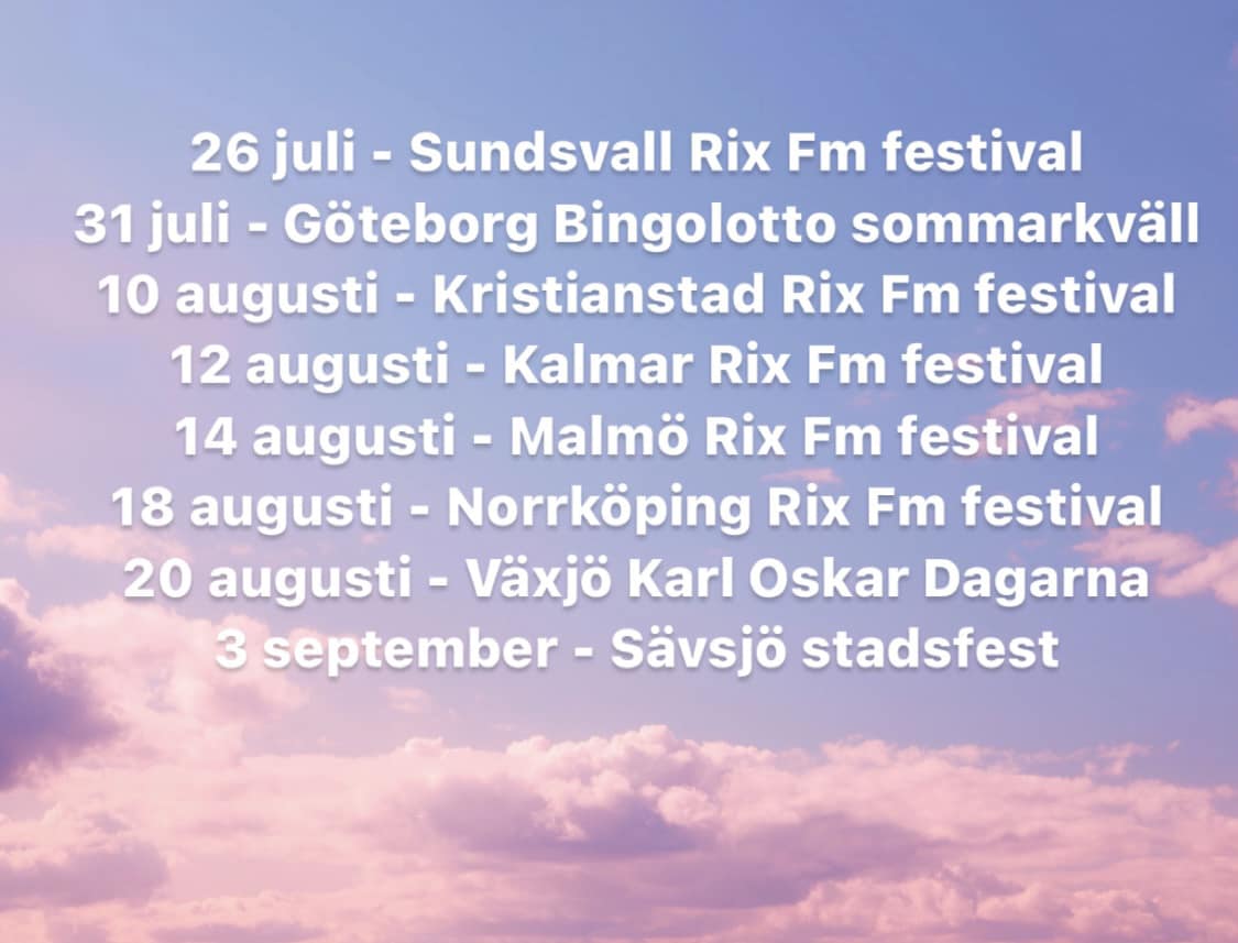 Cazzi - Här kan ni se mig live i sommar 🎤🎫😍☀️ | Facebook