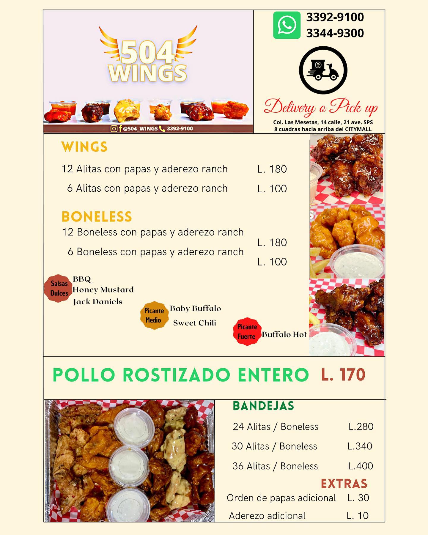 504 Wings - Conoce nuestro menú y enamórame de nuestro...