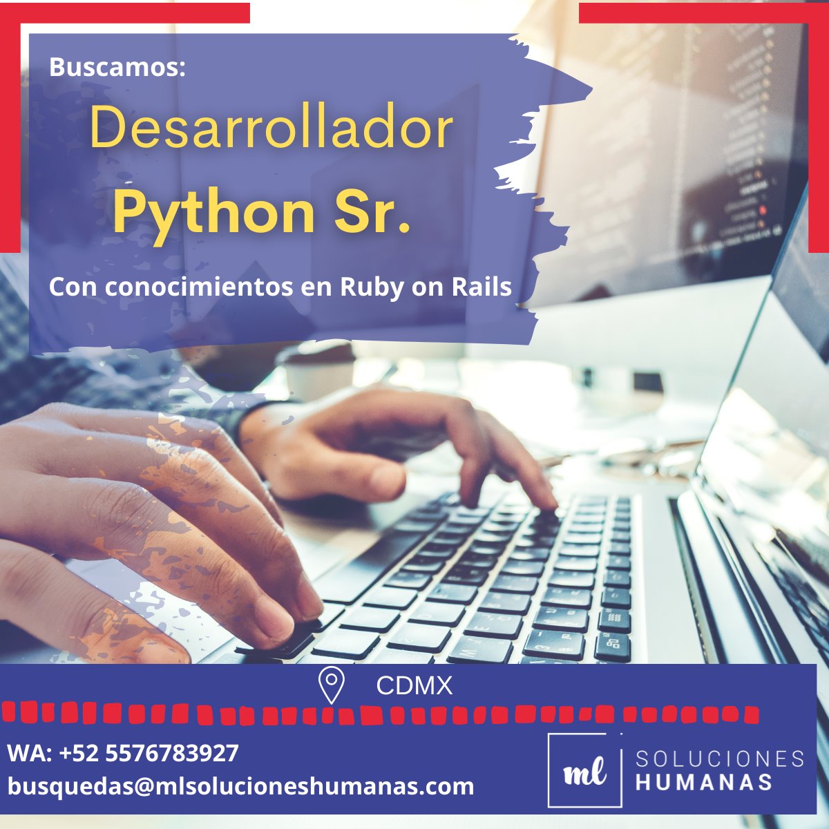 🔺 DESARROLLADOR PYTHON SR.🔺 LATAM 🌎... - ML Human Resources
